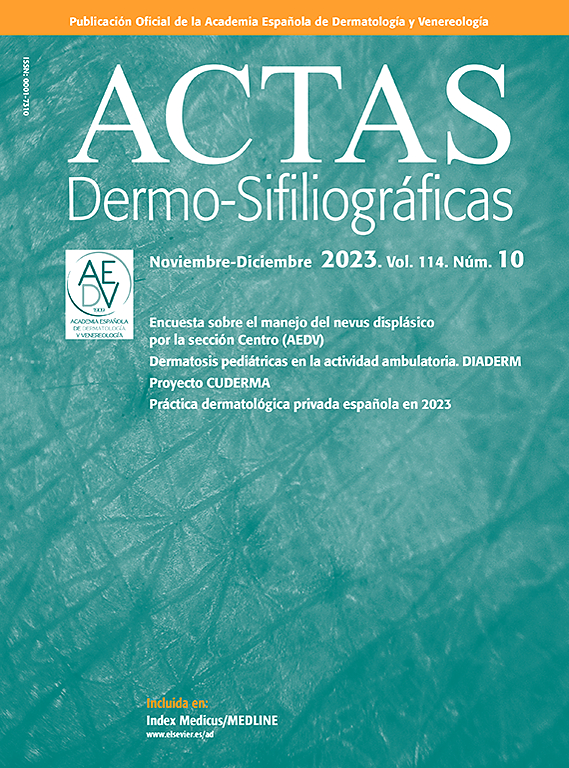 Go to journal home page - Actas Dermo-Sifiliográficas